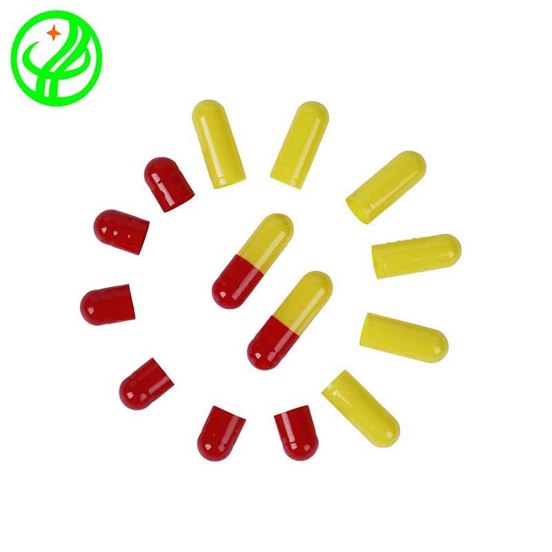 Red yellow Gelatin capsule