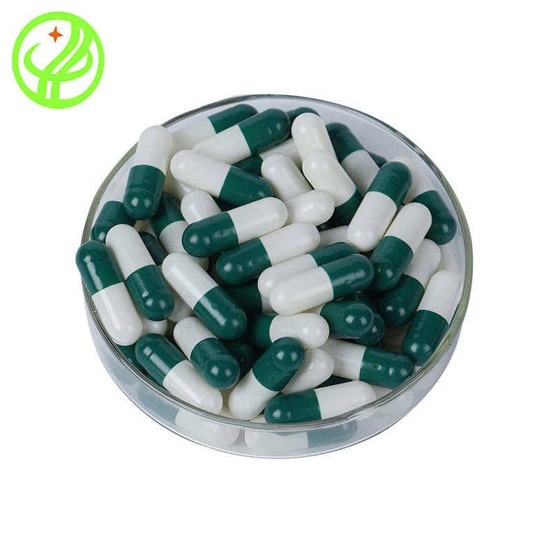 white and green HPMC capsule