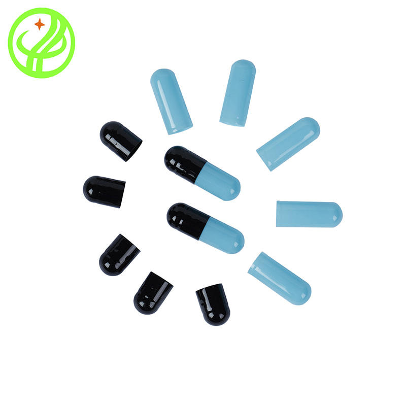 Black Blue Gelatin capsule