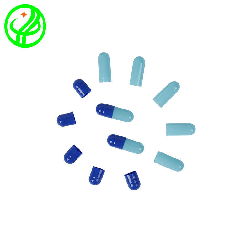 Blue lt.blue Gelatin capsule