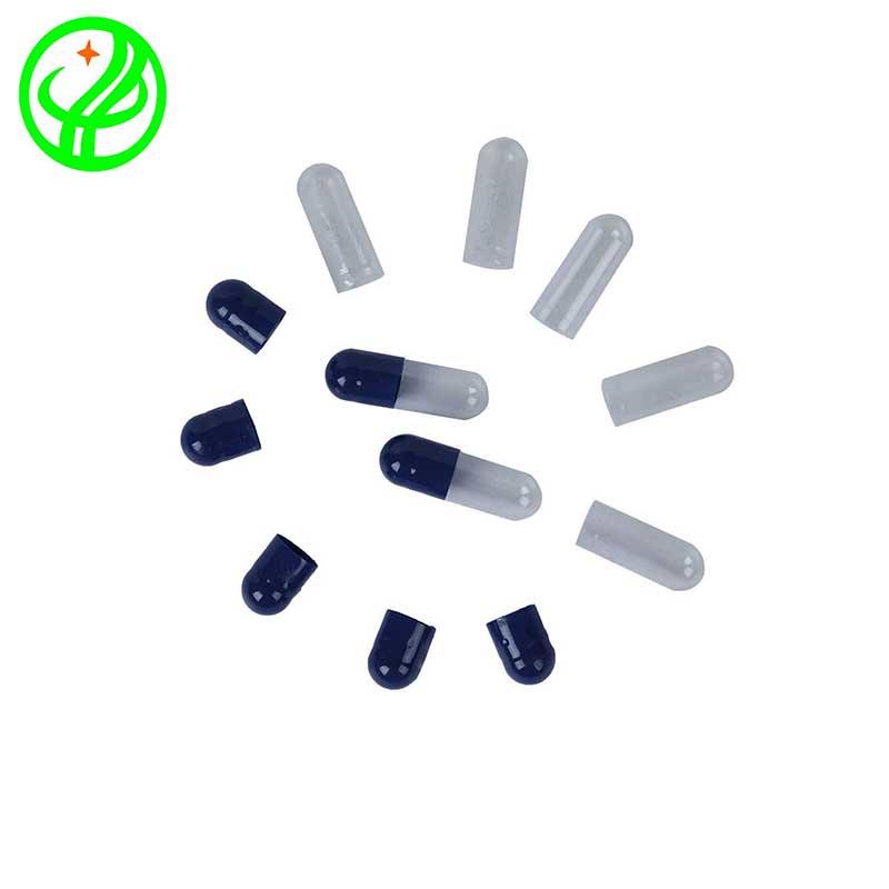 Blue transparent Gelatin capsule