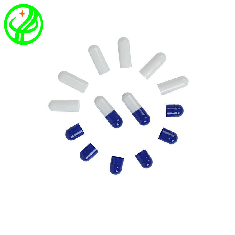 Blue white Gelatin capsule