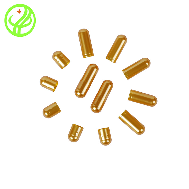 Gold Gelatin capsule