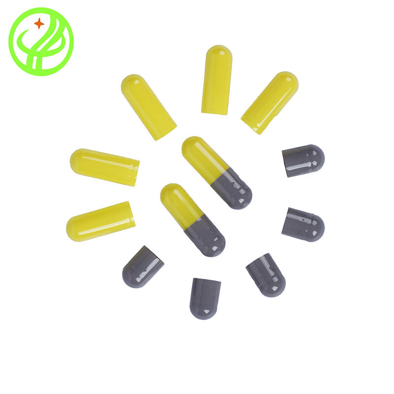 Grey Yellow Gelatin capsule