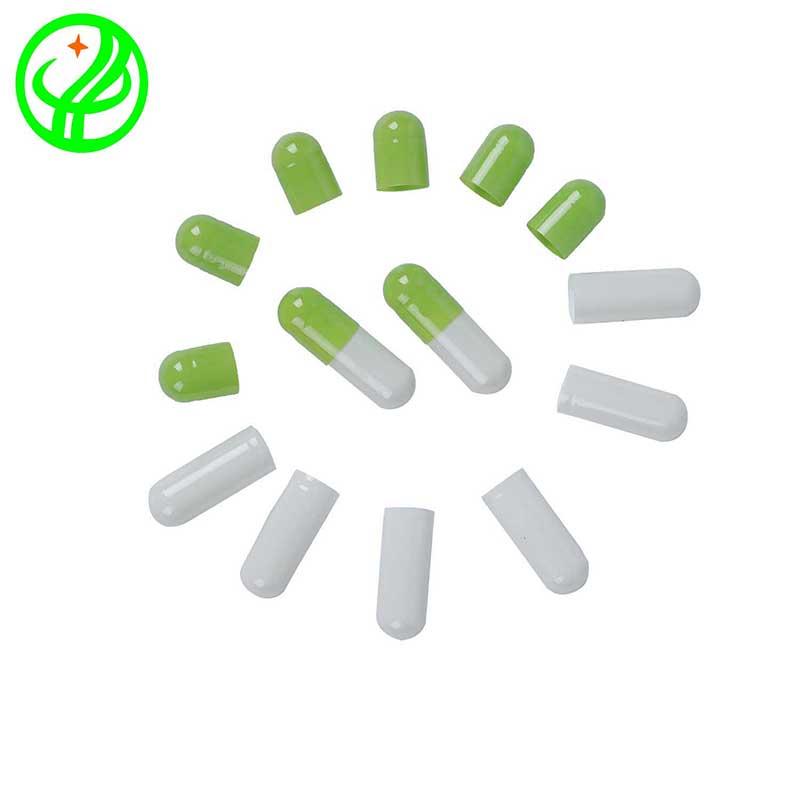 Lt. green white Gelatin capsule