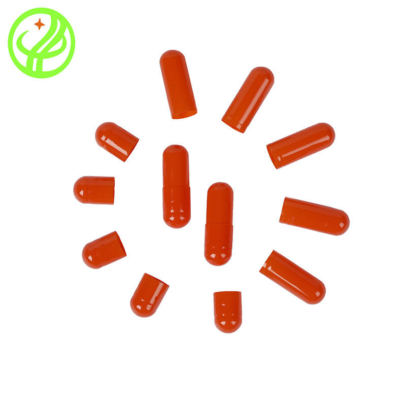 Orange Gelatin capsule