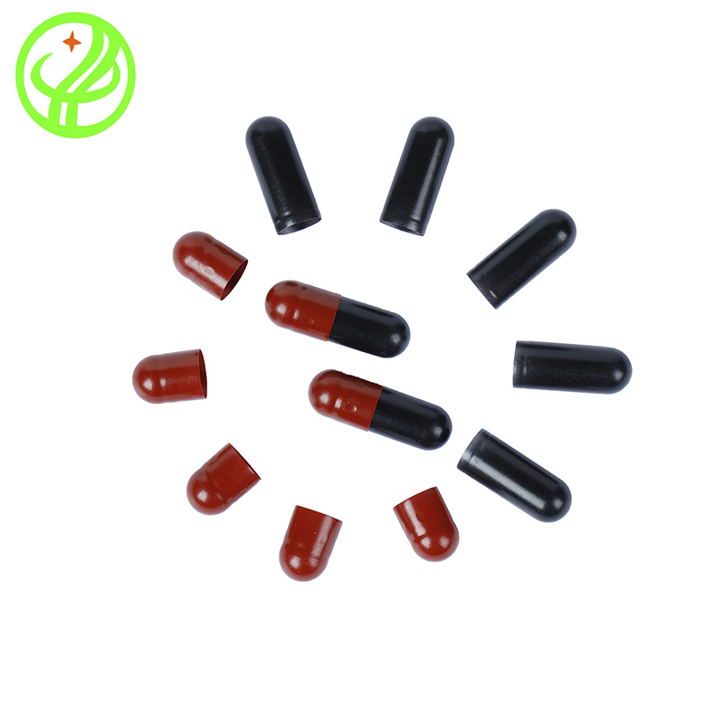 Red Black Gelatin capsule