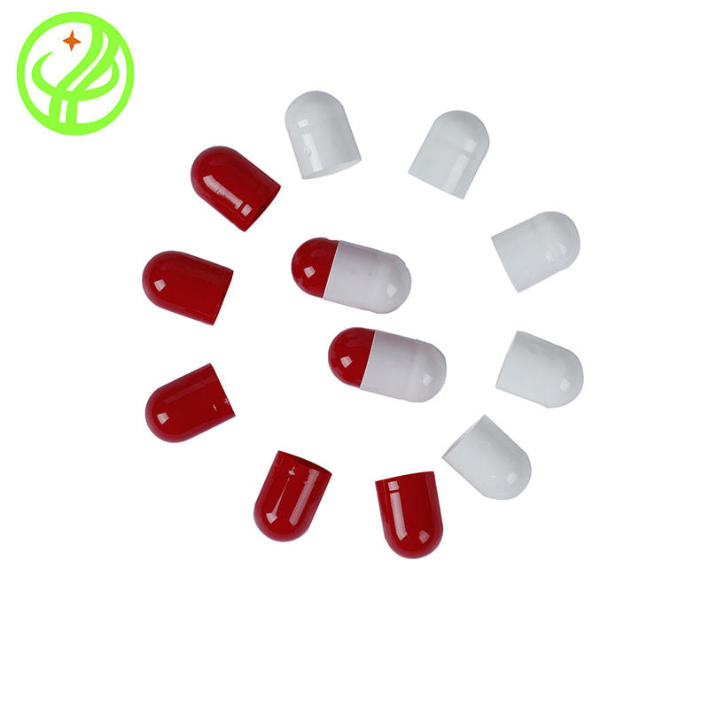 Red white Gelatin capsule
